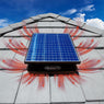 Load image into Gallery viewer, Quiet Cool AFR SLR-40W Solar Fan Installed
