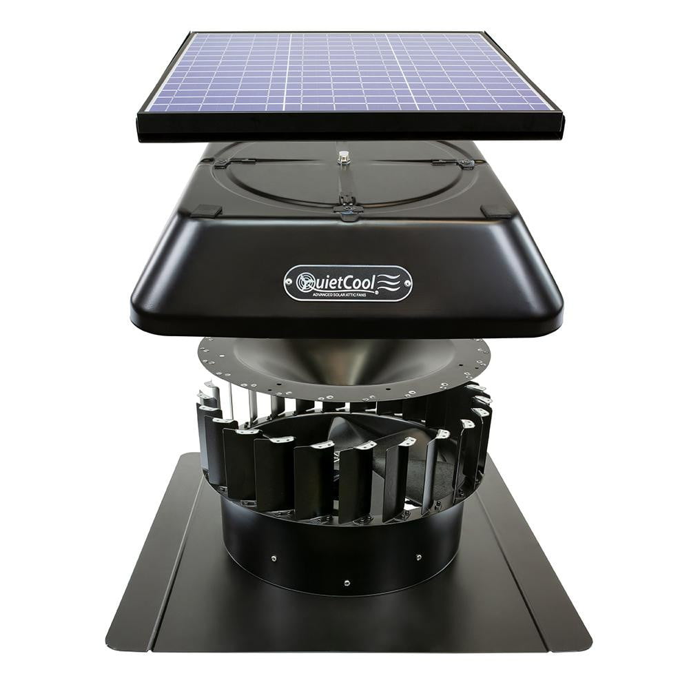 Quietcool 40 watt solar powered gable mount attic fan online