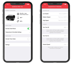 QuietCool App to Control Attic Fans